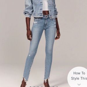 Abercrombie & Fitch Super Skinny Ankle Mid Rise Jeans